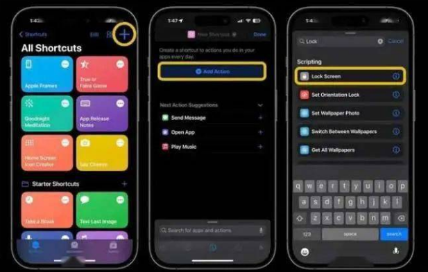 剑阁苹果14锁屏维修店分享iPhone14升级iOS16.4后如何创建锁屏快捷方式 