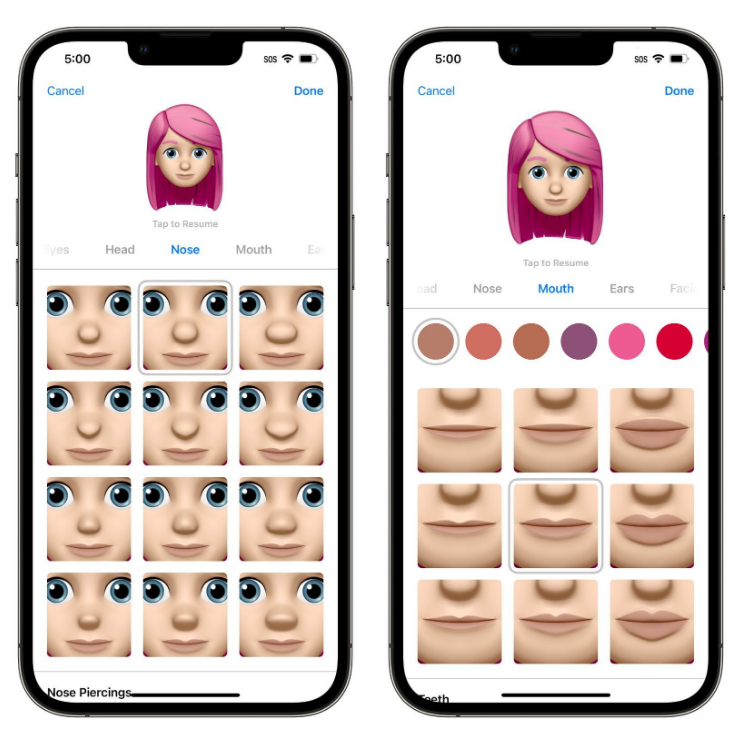 剑阁苹果手机维修分享​iOS 16中的拟我表情有了哪些变化和升级 